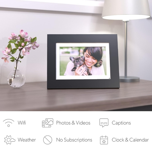 New Brookstone 8" Espresso WiFi Photo Frame - Picture 8 of 12